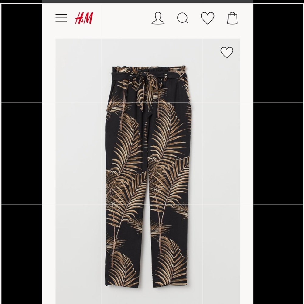 NWT H&M paper bag pants